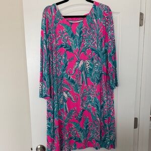 Lilly Pulitzer Vibrant Pink and Teal Dress